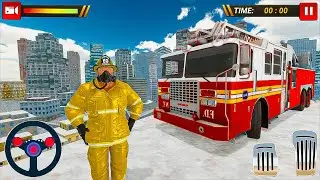 Real Fire Truck Driving Simulator Fire Fighting  - Fire engine 2021 Truck - Android Gameplay