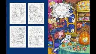 Nice Little Town - Halloween in Witch Town: Adult Coloring Book