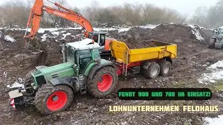 Fendt Vario im Einsatz ! Lohnunternehmen Feldhaus erledigt schwere Transportarbeiten ! 