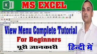 MS Excel View Menu Complete Tutorial | MS Excel View Menu | MS Excel in Hindi |