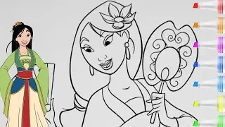 Coloring Disney Princess Mulan (Ohuhu Pupe Markers)