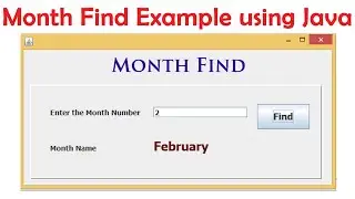 Month Find Example using Java