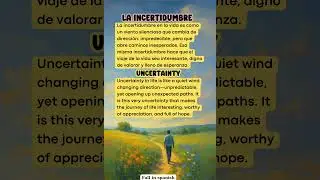 What is [Uncertainty] in spanish #vocabulary #short #spanishfluency#spanish #espa&ntilde;ol #spanishfluency