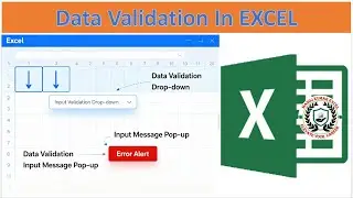 Excel Data Validation: Create Drop Down List with Input Message & Error Alert Step-by-Step Tutorial