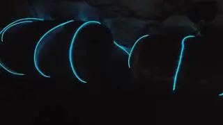 Blaue LED Schnur mit Batteriebetrieb