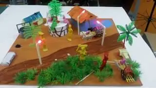 Digital Village India Simple Village model  for school project.