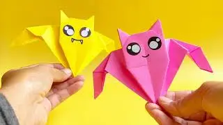 Step BY step tutorial: paper bat #origami #papercraft #bat 