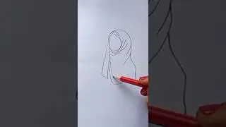 hijab girl drawing...🧕#shorts
