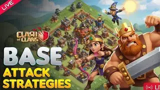 Clash Of Clans Live 🔴 Attacks And Base Visiting 🔥 Gowing Tips @clashofclans