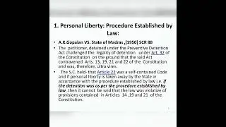 Personal Liberty Case.... A.K. Gopalan vs. State of Madras #supremecourtofindia #indianjudiciary