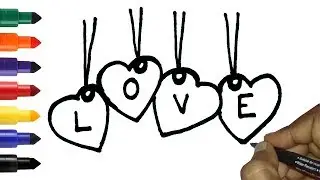 Happy Valentine's Day love tag drawing | Easy Valentine's day special drawing
