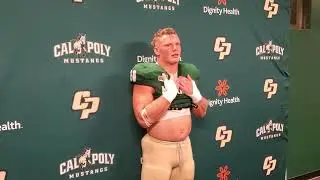 Cal Poly Football Linebacker Kenny Olson Postgame Press Conference - UC Davis (Oct. 4, 2025)