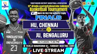 4K LIVE | FINAL | Hindustan Uni Vs Jain Uni | 15th All India Inter Collegiate Basketball Tournament