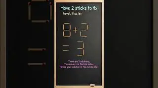 Matchstick Brain Teaser: Move Two Sticks to Fix #442ep7