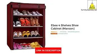 Ebee 4 Shelves Shoe Cabinet (Maroon) - Best Shoe Rack 2021 - Buy On Amazon - Home & Kitchen
