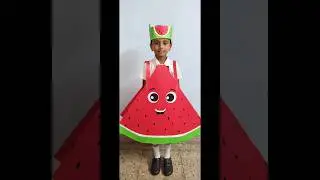 DIY Watermelon Fancy Dress Costume 🍉 How to make Fruit Fancy Dress with paper#fancydresscompetition