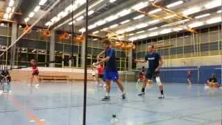 Badminton Herrendoppel PTSV Konstanz - SV Villingen-Schwenningen mit R&uuml;diger & Lukas 2012