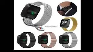 Metal Fitbit Versa Replacement Milanese Band Strap Secure Wristband.