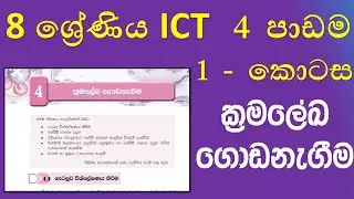 Grade 8 ICT textbook 4th lesson developing programes part 1| 8 ශ්&zwj;රේණිය ICT 4 පාඩම ක්&zwj;රමලේඛ ගොඩනැගීම