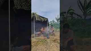 camping alam liar masak dengan kayu bakar #camping #campervan