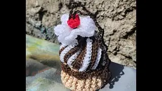 Monedero cupcake a crochet