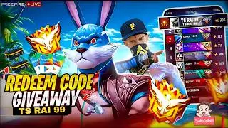 🔴FREE FIRE LIVE CUSTOM ROOM GIVEAWAY||FF LIVE REDEEM CODE GIVEAWAY||FF LIVE #shortslive #giveaway