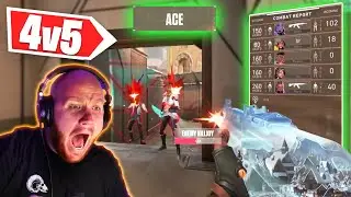 INSANE 4V5 VALORANT MATCH!! TIMTHETATMAN DROPS 35 KILLS!