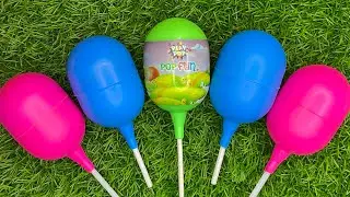 New Glitter Rainbow Lollipop Candy I Cutting| ASMR | Satisfying Video