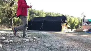 Nomadic Black Tent Erection