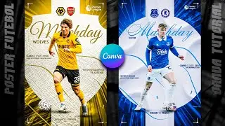 Como Fazer Flyer de FUTEBOL no Canva Gratuito - Football Poster Tutorial