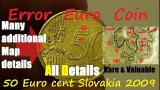 Error euro coin Slovakia 2009 Additional map details, All details