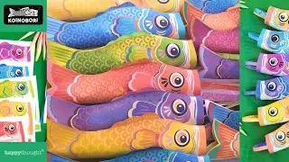 DIY Koinobori fish decoration templates. Download + make a 3D paper Koinobori fish • Happythought