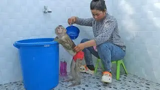 Cute Daughter Luna Taking Bath Routine