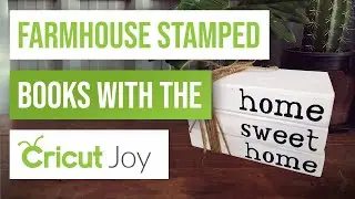 🖼 How to Make Farmhouse Stamped Books with Vinyl