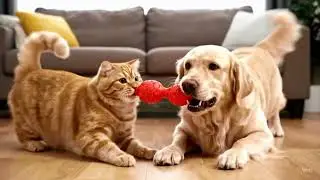 🎾 Cat vs Dog: The Great Toy Chase! | TailCast Funny Pet Short