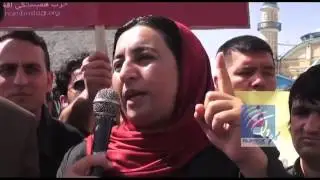 تظاهرات مردم در کابل در پیوند به قتل فرخنده.