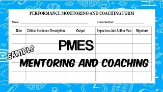SAMPLE PMES PERFORMANCE MONITORING AND COACHING