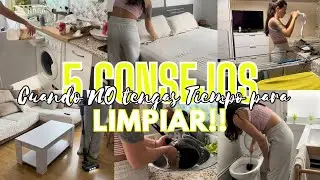 ⏱️SIGUE ESTOS 5 TIPS CUANDO NO TENGAS TIEMPO PARA LIMPIAR TU CASA!! 🏡