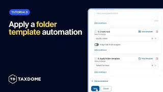 Apply Folder Template Automation