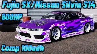 Fujin SX/Nissan Silvia S14 100adh Comp Tune CarX Drift Racing! #carx #drift #tiktok #viral #trending