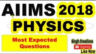 PHYSICS AIIMS 2018 Most important Questions