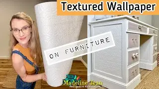 Textured Wallpaper on Furniture