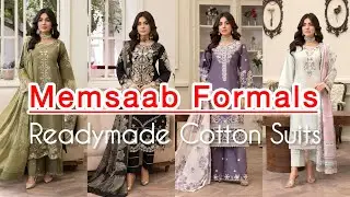 Memsaab Formals | Cotton Suits | Readymade | Asian Style | Embroidered Suits | Casual