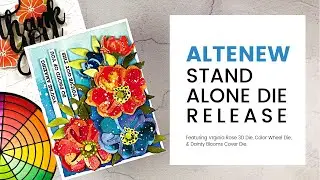 Altenew June 2019 Die Focus | Color Wheel Die, Virginia Rose 3D Die, & Dainty Blooms Cover Die