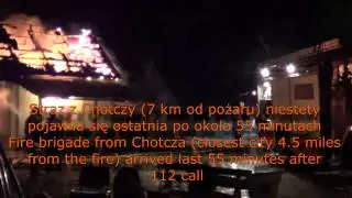 House Burned down in Kijanka - Spłonął dom w Kijance 12-01-2014 pożar