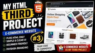 🚀 My Third HTML Project | E-commerce Website Using Only HTML5 | Beginner Web Development Project