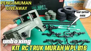 UNBOXING KIT RC TRUK MURAH DARI WPL - WPL B16 MILITARY TRUCK SKALA 16