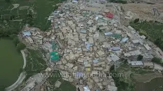 Fly over Nako village in Himachal Pradesh - aerial