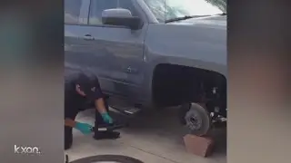 Wheel thefts in Buda leads to act of kindness from police officers