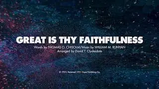 GREAT IS THY FAITHFULNESS - SATB (piano track + lyrics)